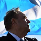 Alex Salmond pictured in April 2021at the launch of the Alba Party manifesto for the Scottish Parliament election the following month (Picture: Andy Buchanan/AFP via Getty)