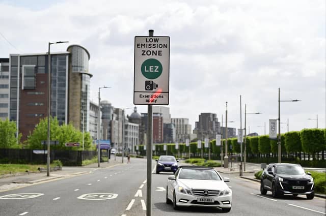 Glasgow's low emission zone is bounded by the M8, River Clyde and High Street/Saltmarket. Picture: John Devlin