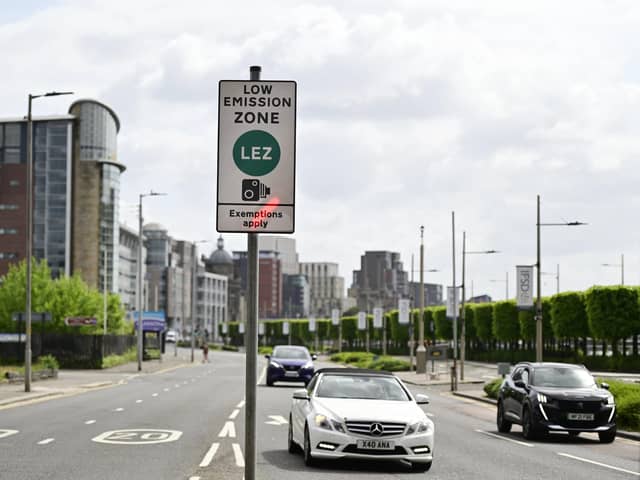 Glasgow's low emission zone is bounded by the M8, River Clyde and High Street/Saltmarket. Picture: John Devlin