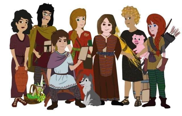 Some of the characters featured in the Chatterpast resource