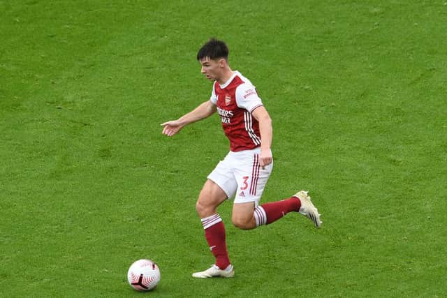 Scottish international Kieran Tierney in action for Arsenal. Picture: SNS