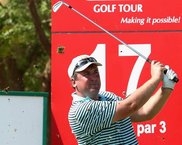 Tom Buchanan in action during the MENA Golf Tour Championship at Al Ain Equestrian, Shooting and Golf Club in 2014. Picture: Warren Little/Getty Images.