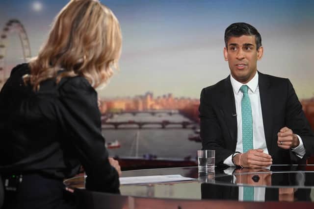 Chancellor Rishi Sunak appearing on the BBC's Sunday Morning programme. Picture: Jeff Overs/BBC/PA Wire