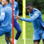 Rabbi Matondo trains with Rangers on Wednesday ahead of facing Real Betis in the Europa League. (Photo by Mark Scates / SNS Group)
