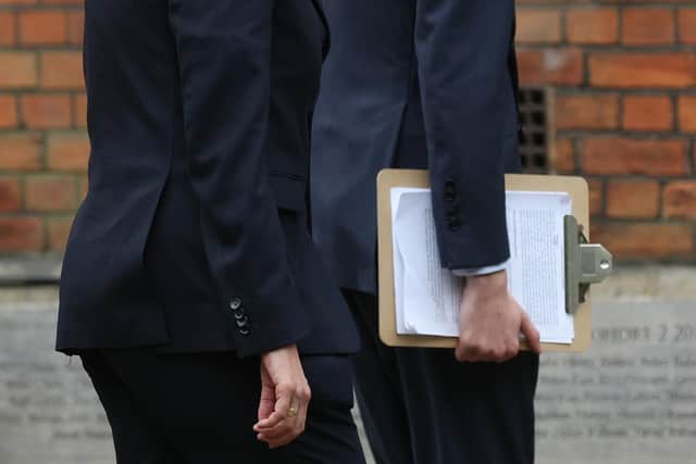 Dr.Kathleen Stock arrives for her talk at The Oxford Union. Picture: Eddie Keogh/Getty Images