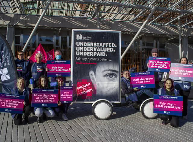 The Royal College of Nursing is balloting all of its UK members for strike action for the first time in its 106-year history. Picture: Lisa Ferguson