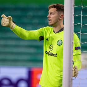 Neil Lennon sees "similarities" between young Celtic goalkeeper Conor Hazard and the club's former no.1 Craig Gordon. (Photo by Alan Harvey / SNS Group)