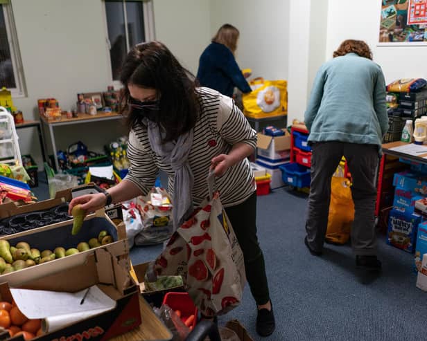 Food banks and other charities, like Cyrenians, which supply food are seeing significant increases in requests for help (Picture: Peter Summers/Getty Images)
