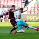 Jamie Walker scores the decisive goal against Inverness at Tynecastle.