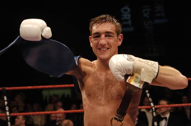 ALEX ARTHUR  BRITISH/COMMONWEALTH/EUROPEAN SUPER FEATHERWEIGHT CHAMPION AT MEADOWBANK STADIUM. 19/2/06