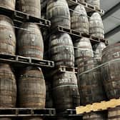 Some of the hundreds of casks stored on behalf of the firm's clients.