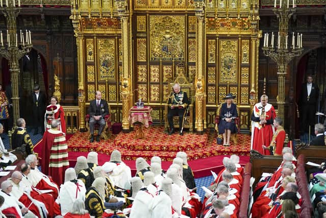 The Prince of Wales reads the Queen's Speech during the State Opening of Parliament