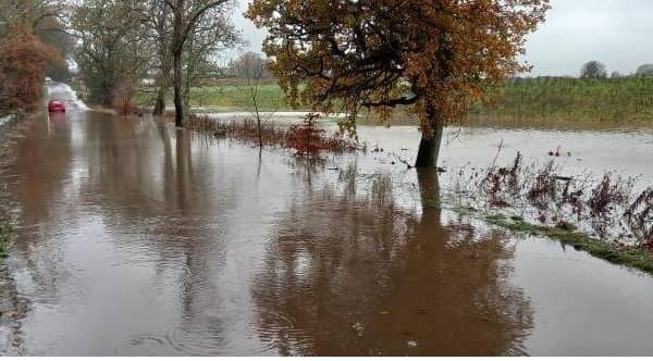 Picture via Angus Council showing the extent of the flooding. Some pump stations to remove surface water did not start automatically according to the council