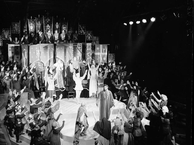 The Edinburgh International Festival company presents The Thrie Estaites at the Edinburgh International Festival in 1959.