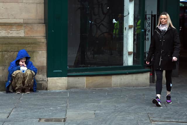The 2024 Scottish Homelessness Monitor is warning that the number of people sleeping rough, in hostels or temporary accommodation could soar by 33 per cent (Picture: Andy Buchanan/AFP via Getty Images)