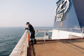 Jim Paterson on the deck of the Global Mercy.