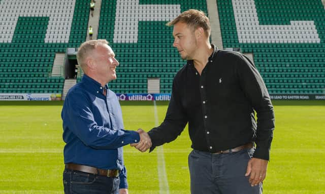 FC Edinburgh chairman Jim Brown and Hibernian chief executive Ben Kensell shook hands on new partnership earlier this week.