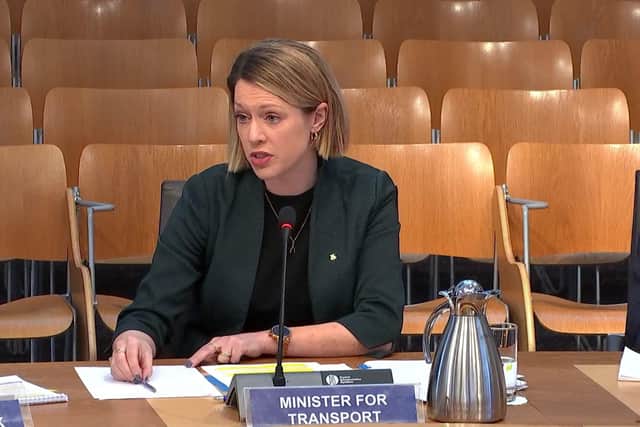 Jenny Gilruth giving evidence to MSPs on Tuesday. Picture: Scottish Parliament