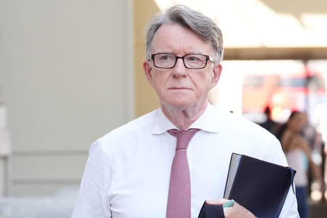 Lord Peter Mandelson was sacked as Ambassador to the US over his friendship with financier Jeffrey Epstein. Photo: PA