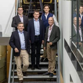 Kelso Pharma CEO Dr Tom Stratford, front left, with members of the Kelso Pharma board. Picture: Robert Perry