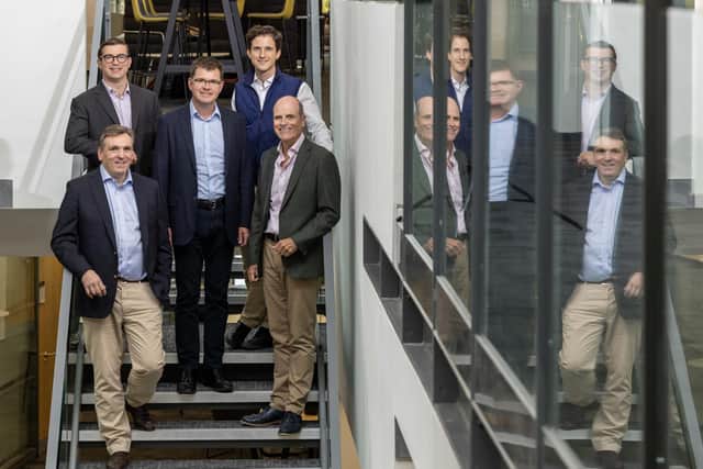 Kelso Pharma CEO Dr Tom Stratford, front left, with members of the Kelso Pharma board. Picture: Robert Perry