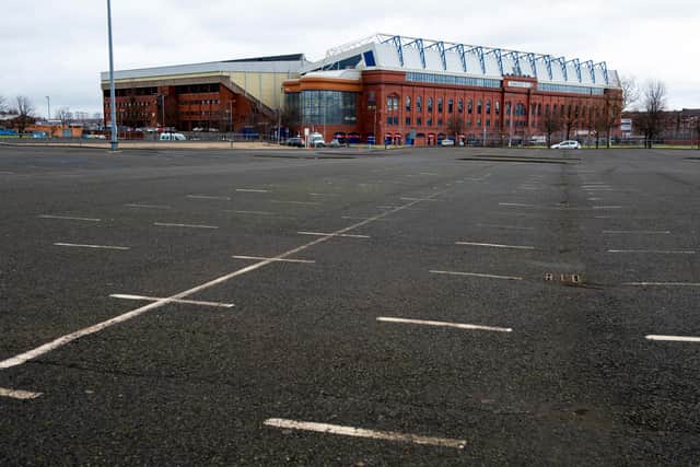 A general view of the Albion Car Park at Ibrox