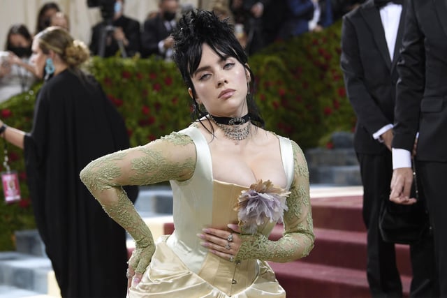 Billie Eilish attends The Metropolitan Museum of Art's Costume Institute benefit gala celebrating the opening of the "In America: An Anthology of Fashion" exhibition on Monday, May 2, 2022, in New York. (Photo by Evan Agostini/Invision/AP)