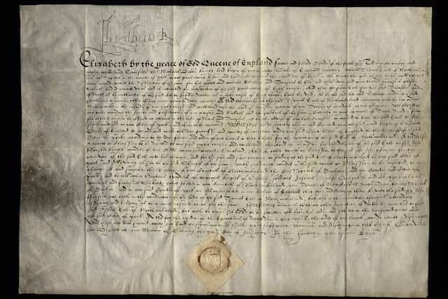 The death warrant for the 7th Earl of Northumberland dated 20 July 1572