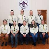 Pictured some of the current Banchory Scout Leaders: Back: John Kennedy, Graham Bird, Will Richmond, Martin Pritchett. Front: Michael McCann, Louise Barnes, Mike Wilson (GSL), Heather Bagnall,
Alistair Blackwell