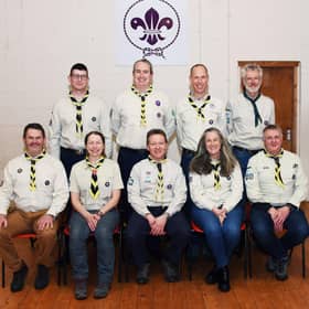 Pictured some of the current Banchory Scout Leaders: Back: John Kennedy, Graham Bird, Will Richmond, Martin Pritchett. Front: Michael McCann, Louise Barnes, Mike Wilson (GSL), Heather Bagnall,
Alistair Blackwell