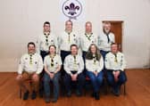 Pictured some of the current Banchory Scout Leaders: Back: John Kennedy, Graham Bird, Will Richmond, Martin Pritchett. Front: Michael McCann, Louise Barnes, Mike Wilson (GSL), Heather Bagnall,
Alistair Blackwell