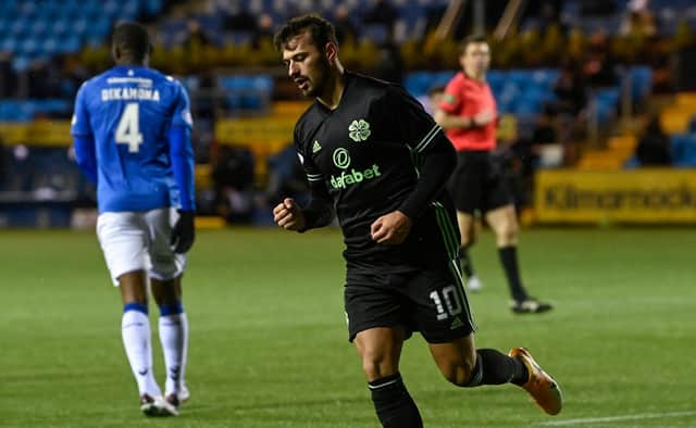 Albian Ajeti's goal in Celtic's 40 win over Kilmarnock was the product of his first-ever full Premiership outing for the club. (Photo by Rob Casey / SNS Group)