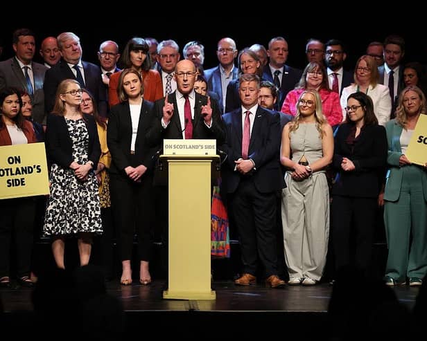 First Minister John Swinney and colleagues mark one year until Scottish Parliament election on 7 May  2025 (Picture: Jeff J Mitchell/Getty Images)