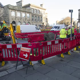 Tram works in Edinburgh's Bernard Street in November 2019 (Picture: Ian Rutherford)