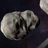 Undated handout artist impression issued by Nasa of its Double Asteroid Redirection Test or Dart. Nasa has successfully crashed a spacecraft into a small asteroid as part of a planetary protection test mission. While this asteroid - named Dimorphos - posed no threat to Earth, the aim of the mission was to demonstrate that dangerous incoming rocks can be deflected by deliberately smashing into them. Issue date: Tuesday September 27, 2022.