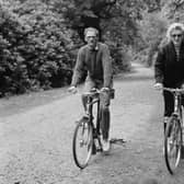 Marilyn Monroe out for a cycle ride with husband Arthur Miller in 1956 (Picture: Harold Clements/Daily Express/Hulton Archive/Getty Images)