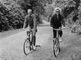 Marilyn Monroe out for a cycle ride with husband Arthur Miller in 1956 (Picture: Harold Clements/Daily Express/Hulton Archive/Getty Images)