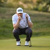 Daniel Young lines up a putt in the third round of the DP World Tour Qualifying School on the Hills Course at Infinitum Golf in Tarragona, Spain. Picture: Octavio Passos/Getty Images.