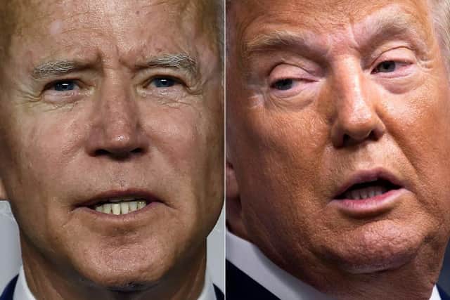 Donald Trump and Joe Biden are neck and neck with the election race threatening to carry on for days (Getty Images)