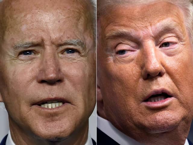 Donald Trump and Joe Biden are neck and neck with the election race threatening to carry on for days (Getty Images)