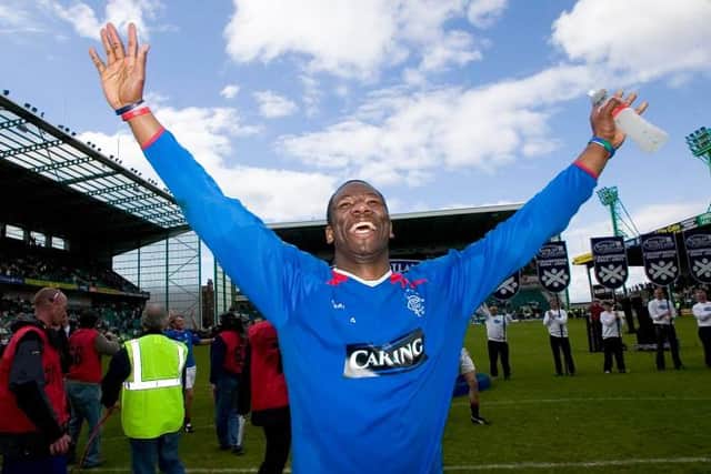 Marvin Andrews played for many clubs around Scotland - but was at Rangers for Helicopter Sunday.