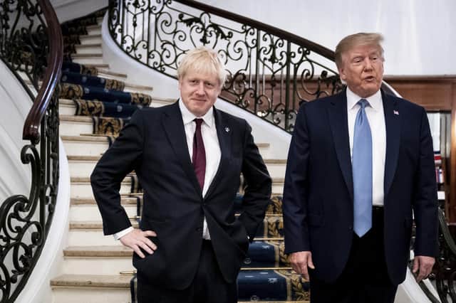 Donald Trump and Boris Johnson, pictured in 2019, both have to accept the outcome of democratic votes (Picture: Erin Schaff/pool via AP)