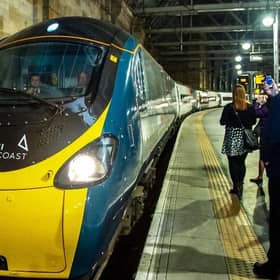 An Avanti West Coast Pendolino train arriving at Glasgow Central