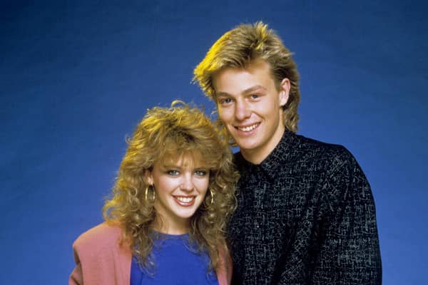 Kylie Minogue and Jason Donavan had the odd bad hair day on Neighbours but their TV wedding had 20 million Poms agog (Picture: Fremantle Media/Shutterstock)