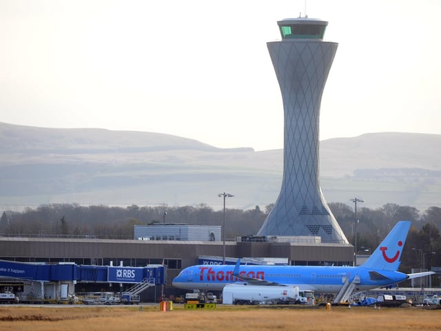 Edinburgh Airport control tower.