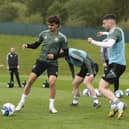 Celtic train ahead of Saturday's Premiership match against St Mirren.