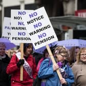 Waspi women out campaigning in Glasgow.