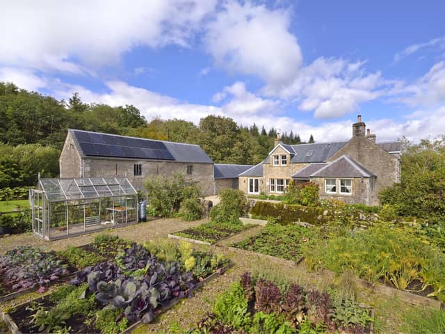 Hewisbridge offers 11 acres of grazing, three stables, hay fields, two orchards, eight beehives, a bountiful vegetable garden, chickens, greenhouse, summerhouse, more than 36 acres of mixed woodland, riverside walks, fishing rights and a bathing pool