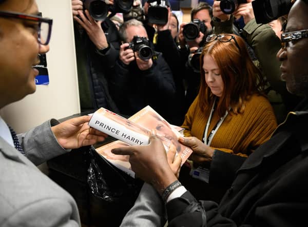 Prince Harry's memoir "Spare", released on Tuesday, is already No 1 in the Amazon bestseller charts and one of the biggest pre-order titles for high-street retailers. (Photo by Leon Neal/Getty Images)