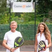 Michael Gradon, Game4Padel CEO, and Annabel Croft, former professional tennis player and Game4Padel ambassador. Picture: Daniel K Clarke.